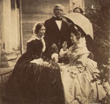 [Countess Canning with Guests, Government House, Allahabad], 1858. Creator: John Constantine Stanley