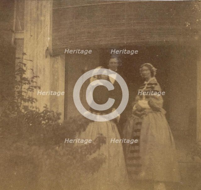 [Countess Canning with Guests, Government House, Allahabad], 1858. Creator: John Constantine Stanley.