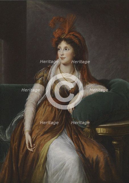 Countess Anna Alexandrovna Golitsyna, nee Princess Bagrationi-Gruzinskaya (1763-1842), 1797. Artist: Vigée-Lebrun, Marie Louise Elisabeth (1755-1842)