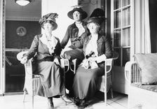 Countess Grey and daughters on VATERLAND, 1914. Creator: Bain News Service