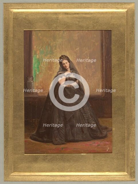 [Countess de Castiglione as Anne Boleyn], before 1865. Creator: Pierre-Louis Pierson.