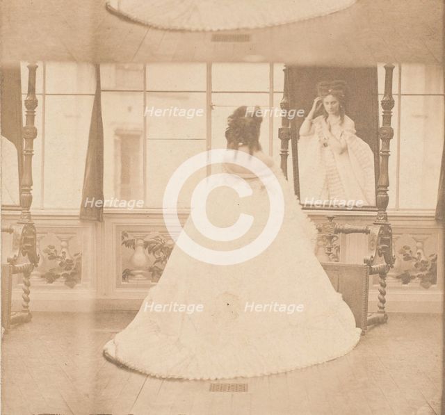 [Countess de Castiglione as Elvira at the Cheval Glass], 1861-67. Creator: Pierre-Louis Pierson.