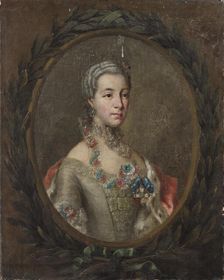 Countess Marie Sophie of Solms-Laubach (1721-1793), Duchess of Württemberg-Oels, c. 1766. Creator: Anonymous