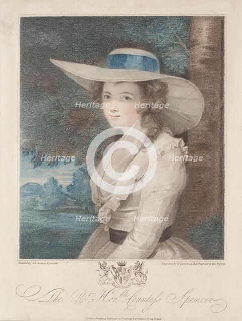 Countess Spencer, 1787. Creator: Francesco Bartolozzi (British, 1727-1815).