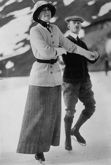 Countess Stradbroke & A. Norum at Murren, between c1910 and c1915. Creator: Bain News Service