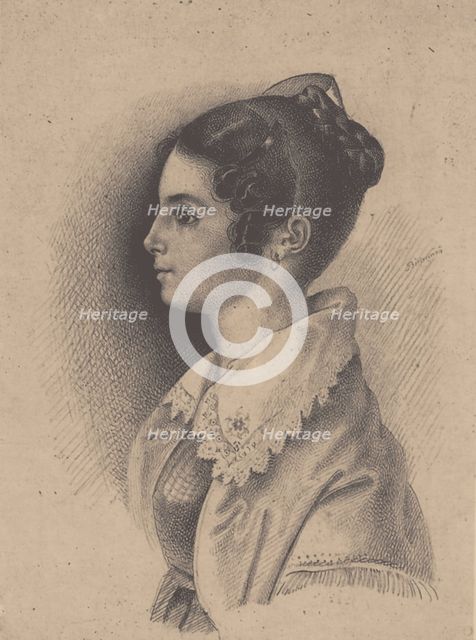 Countess Vera Fyodorovna Vyazemskaya, née Gagarina (1790-1886). Artist: Binemann, Vasili Fyodorovich (1795-1842)