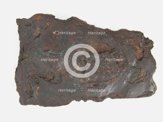 Counter Plate Fragment of a Belt Buckle, Frankish, 6th-7th century. Creator: Unknown.