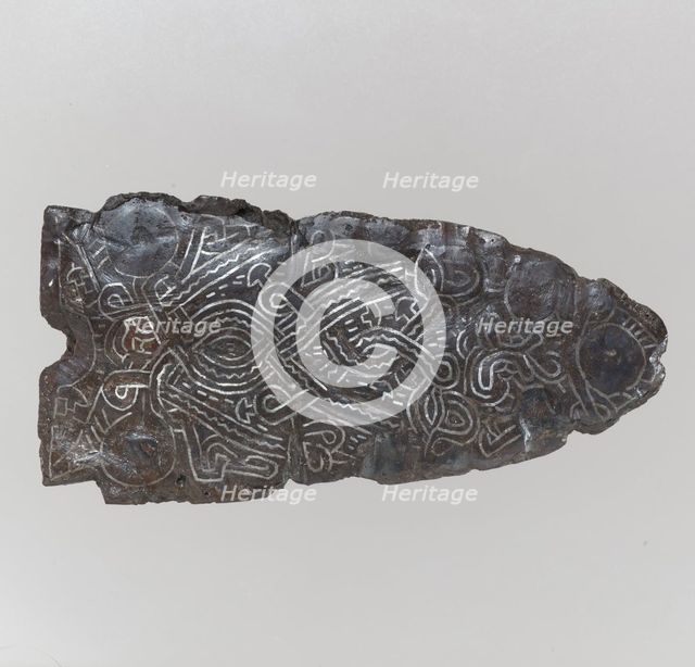 Counter Plate of a Belt Buckle, Frankish, 6th-7th century. Creator: Unknown.