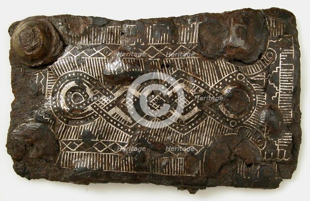 Counter Plate of a Belt Buckle, Frankish or Burgundian, 4th-7th century. Creator: Unknown.