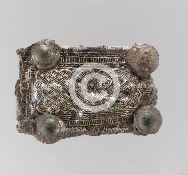 Counter Plate of a Belt Buckle, Frankish or Burgundian, 4th-7th century. Creator: Unknown.