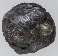 Counter plate of a Belt Buckle, Frankish, late 6th-7th century. Creator: Unknown