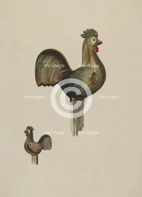 Counterbalance Rooster, c. 1936. Creator: James Vail.