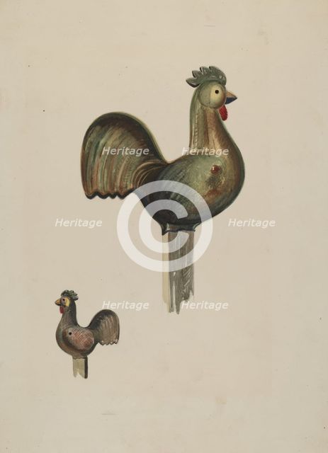Counterbalance Rooster, c. 1936. Creator: James Vail.