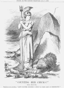 "Counting Her Chicks", 1876. Creator: Joseph Swain