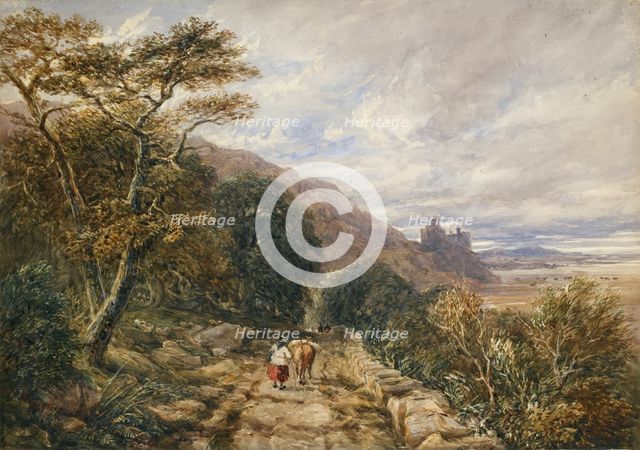 Country Track leading to Harlech Castle, 1842. Artist: David Cox the elder.