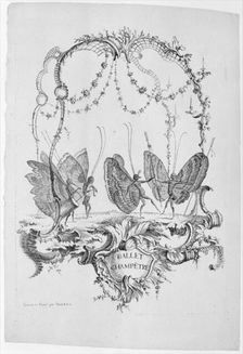 Country Ballet (Ballet Champêtre), from Essai de Papilloneries Humaines par Saint A..., ca. 1756-60. Creator: Charles-Germain de Saint-Aubin