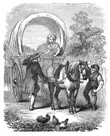 Country carrier's wagon with hood, c1882