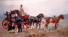 Country Day oil on canvas by Josep Cusachs