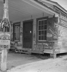 Country filling station...by tobacco farmer..., Granville County, North Carolina, 1939. Creator: Dorothea Lange