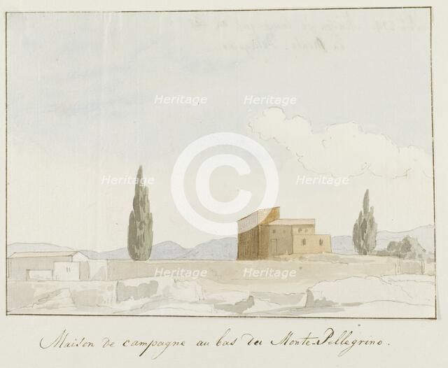 Country house at the foot of Mount Pellegrino, 1778. Creator: Louis Ducros.