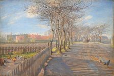 Country Lane with Trees. Kastrup, 1891. Creator: Theodor Esbern Philipsen