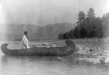 Country of the Kutenai [Flathead Lake, Montana], c1910. Creator: Edward Sheriff Curtis