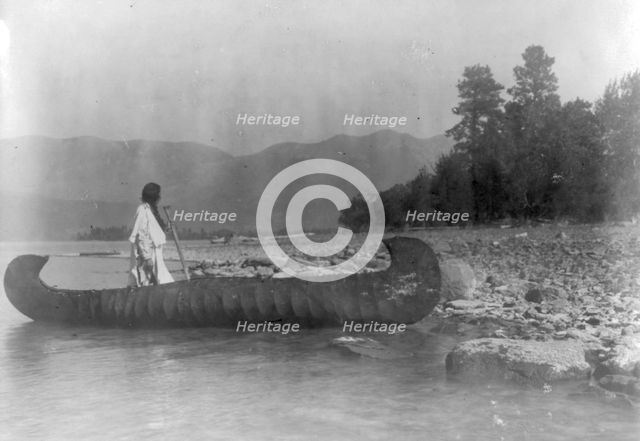 Country of the Kutenai [Flathead Lake, Montana], c1910. Creator: Edward Sheriff Curtis.
