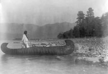 Country of the Kutenai [Flathead Lake, Montana], c1910. Creator: Edward Sheriff Curtis