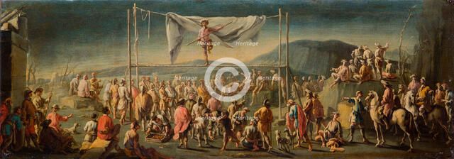 Country party with acrobat, 1730. Creator: Viso, Nicola (active 1724-1742).
