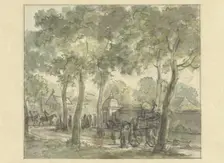 Country road along wall with dome, 1752-1819. Creator: Juriaan Andriessen
