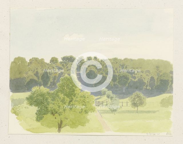 Country road between woods, 1862. Creator: Carl Theodor Reiffenstein.