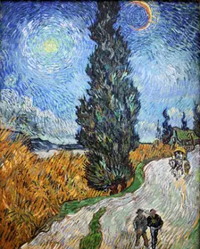 Country road in Provence by night, 1890. Creator: Gogh, Vincent, van (1853-1890)