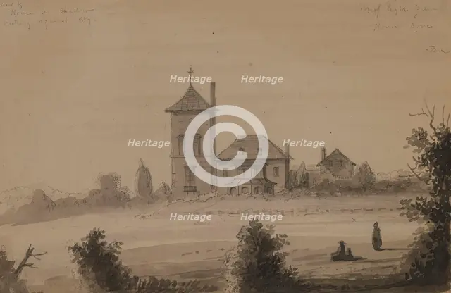 Country Seat of Reverdy Johnson, mid 19th century. Creator: Alfred Jacob Miller.