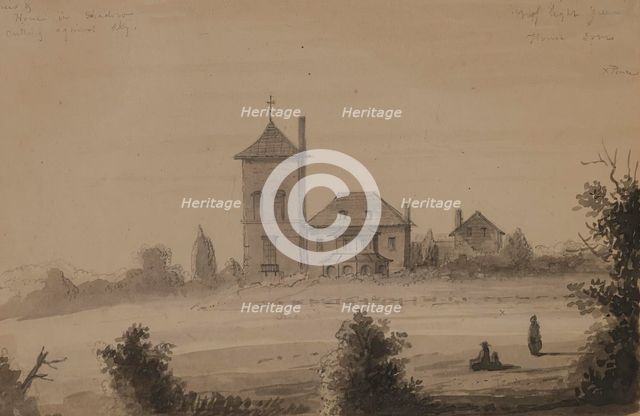 Country Seat of Reverdy Johnson, mid 19th century. Creator: Alfred Jacob Miller.