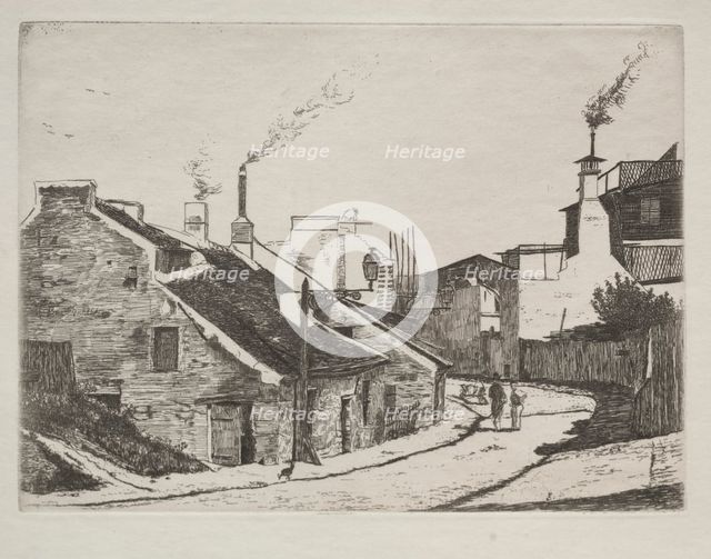 Country Street in Alouette, 1861. Creator: François Bonvin (French, 1817-1887); Published by François Bonvin; Printed by Auguste Delâtre.