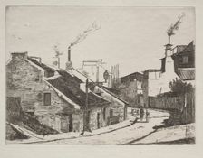 Country Street in Alouette, 1861. Creator: François Bonvin (French, 1817-1887); Published by François Bonvin; Printed by Auguste Delâtre