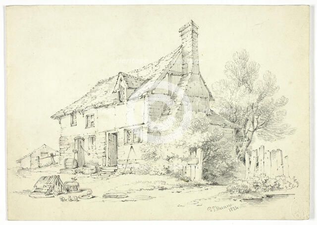 Countryside Cottage, 1824. Creator: Paul Sandby Munn.