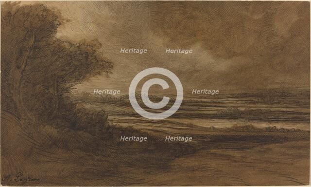 Countryside of Burgundy [recto]. Creator: Alphonse Legros.