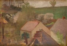 Countryside Landscape with Houses, between 1904-1908. Creator: Jacek Malczewski