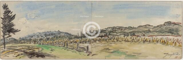 Countryside near Brezins, between Grenoble and Vienne, 1880s. Creator: Johan Barthold Jongkind.