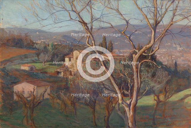 Countryside near Florence, 1902. Creator: Elin Danielson-Gambogi.
