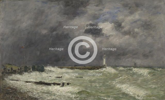 Coup de vent devant Frascati, Le Havre, 1896. Creator: Eugene Louis Boudin.