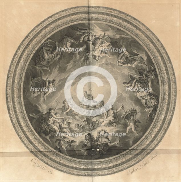 Coupole du Salon de la Paix (Cupola of the Salon of Peace) [pl. 44], published 1752. Creators: Jean-Baptiste Masse, Michel Aubert, Laurent Cars.