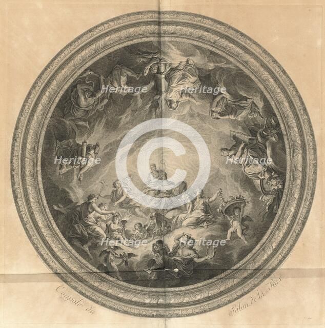 Coupole du Salon de la Paix (Cupola of the Salon of Peace) [pl. 44], published 1752. Creators: Jean-Baptiste Masse, Michel Aubert, Laurent Cars.