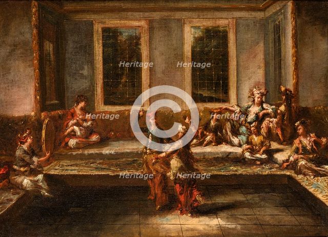 Couple dancing in the harem.