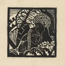Couple Embracing, ca.1935 - 1943. Creator: Madeleine St Clair