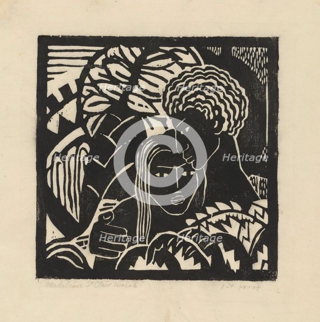 Couple Embracing, ca.1935 - 1943. Creator: Madeleine St Clair.