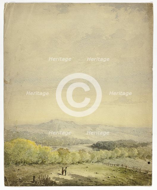 Couple Holding Hands in a Field, 1800-1899. Creator: Unknown.