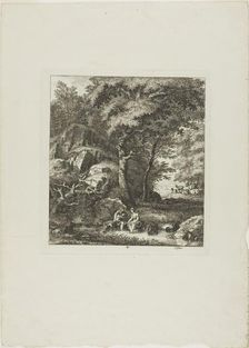 Couple Seated in a Glade, 1764. Creator: Salomon Gessner