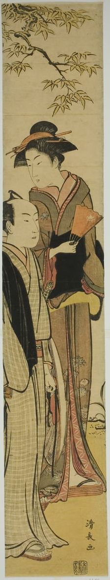 Couple Under a Tree, c. 1781. Creator: Torii Kiyonaga